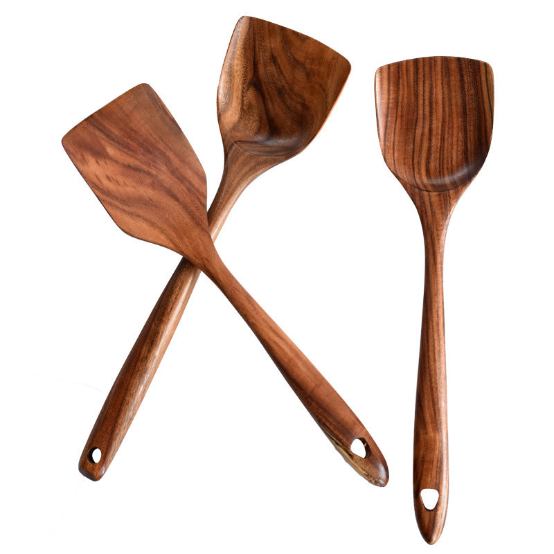 Ensemble de cuillères à spatule en bois d'acacia 3