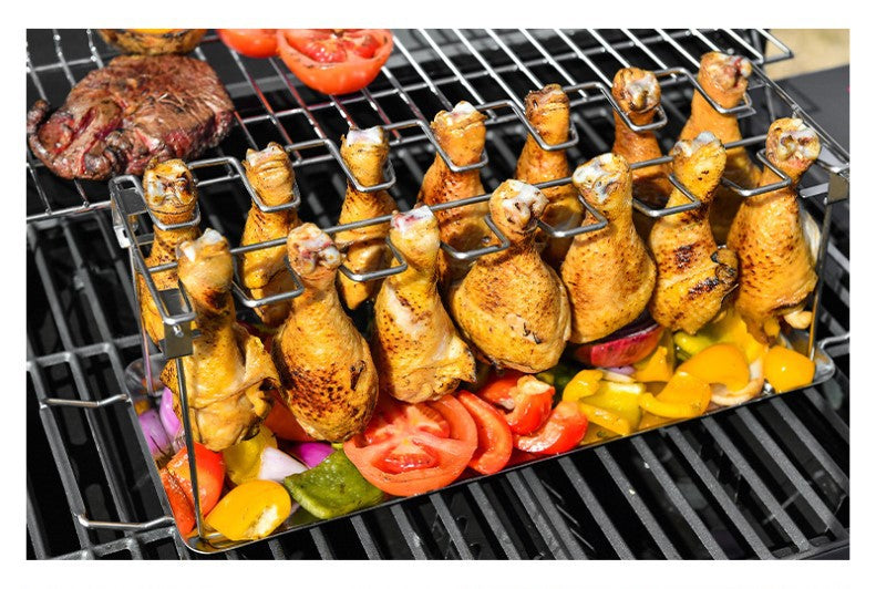 Grille portable  14 clips en Fente En Acier Inoxydable pour BBQ 3