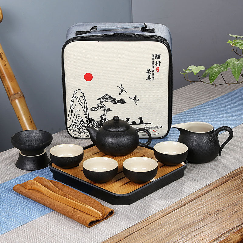 Service à thé japonais en poterie 3