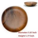 Ensemble de plat et assiette en bois d'acacia 2
