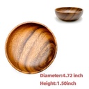 Ensemble de plat et assiette en bois d'acacia 3
