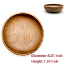 Ensemble de plat et assiette en bois d'acacia 4