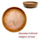 Ensemble de plat et assiette en bois d'acacia 6