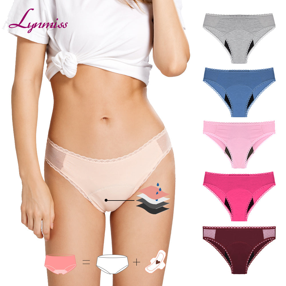 sous-vêtements pour femmes /culotte menstruelle (L, Black)