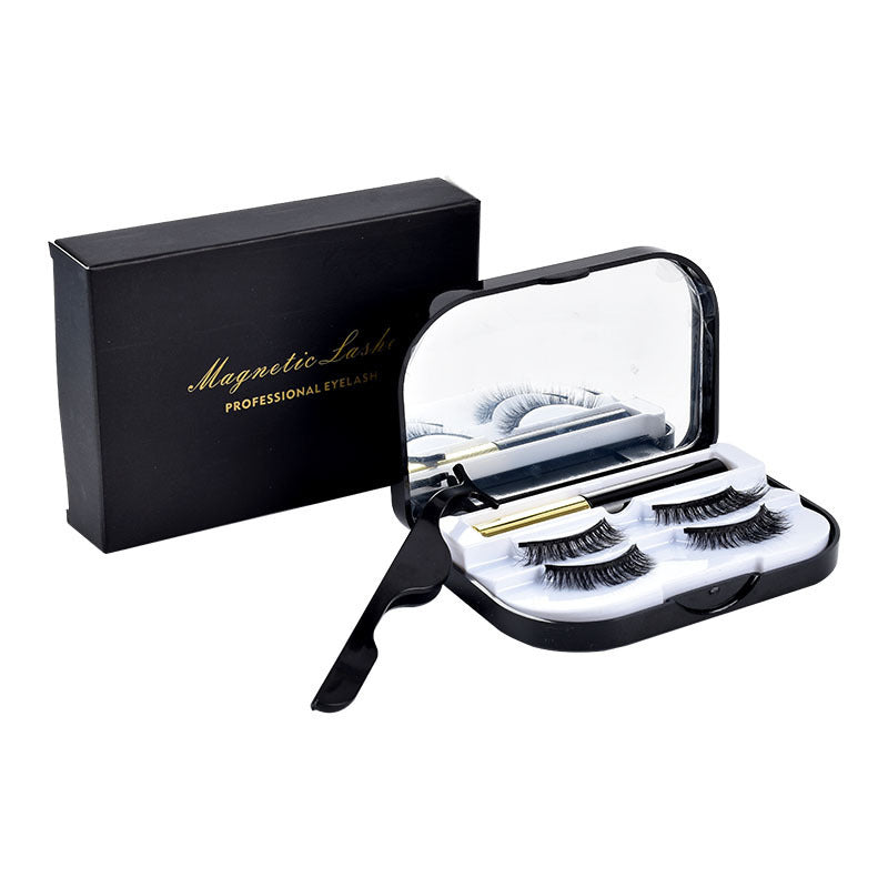 [SHOP-7755446517916] Deux Paires De Cils Magnétiques + Eyeliner et applicateur