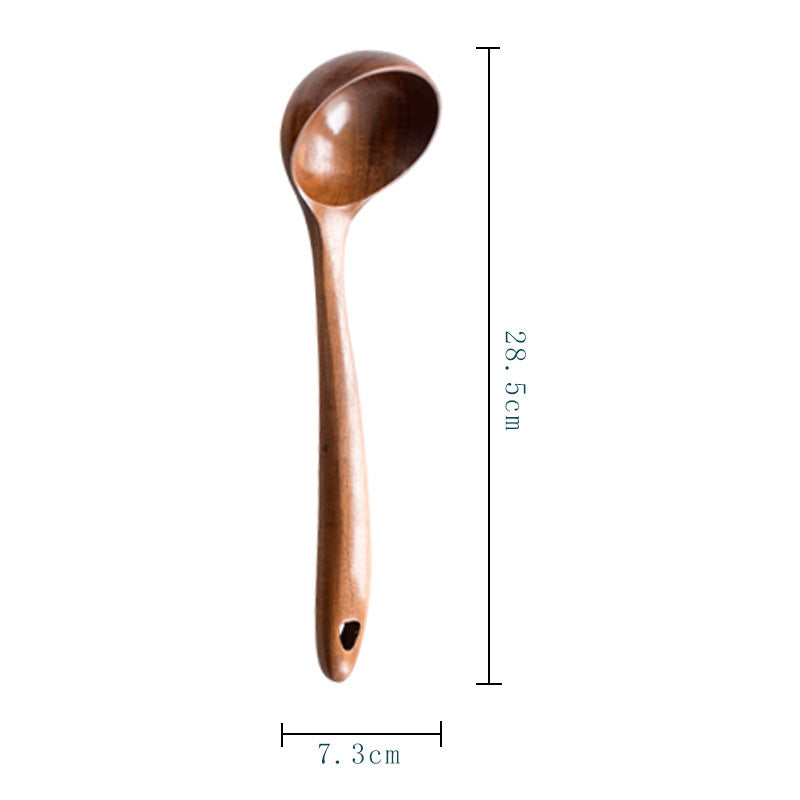 Ensemble de cuillères à spatule en bois d'acacia