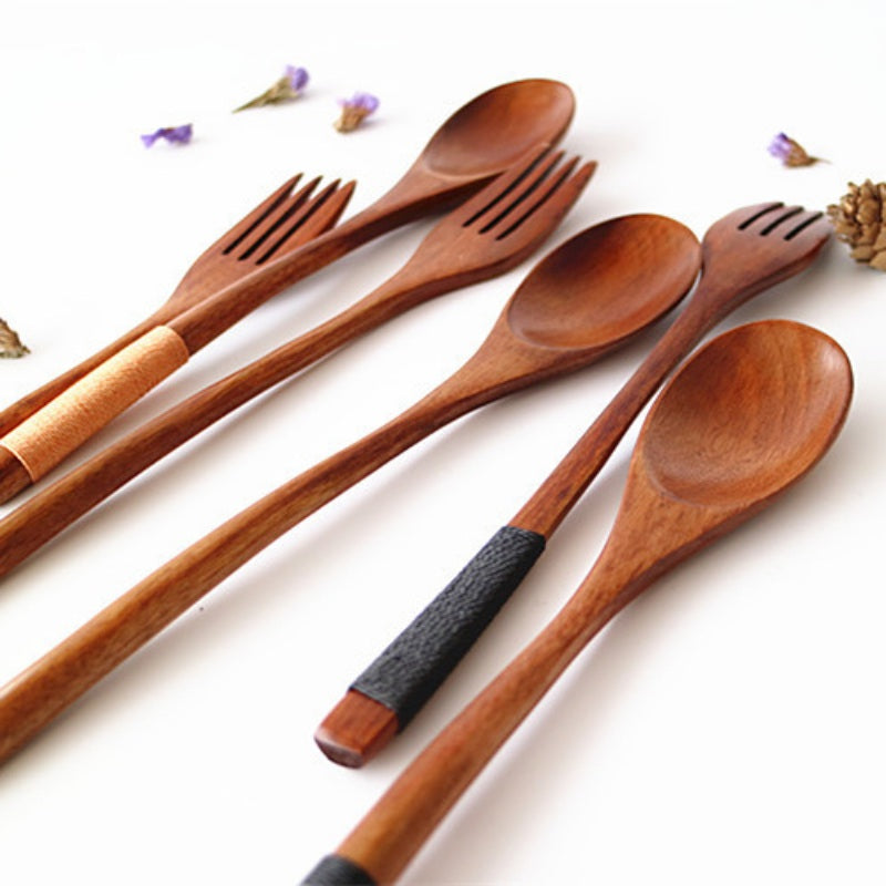 Ustensiles de cuisine en bambou (Black)