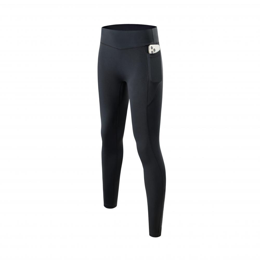 Pantalon de sport décontracté nouveau pantalon de yoga à séchage rapide, haute et élastique, printemps et été (L, Black)